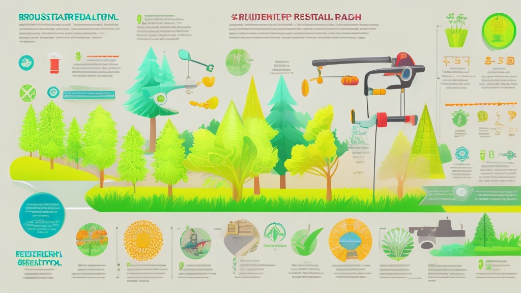 Vágófej alkalmazások infografika lakóövezeti kert, mezőgazdasági terület és erdészeti munka bemutatásával
